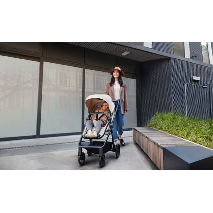 KINDERKRAFT - Комбінована коляска 3в1 NEWLY Sand beige + автокрісло MINK PRO