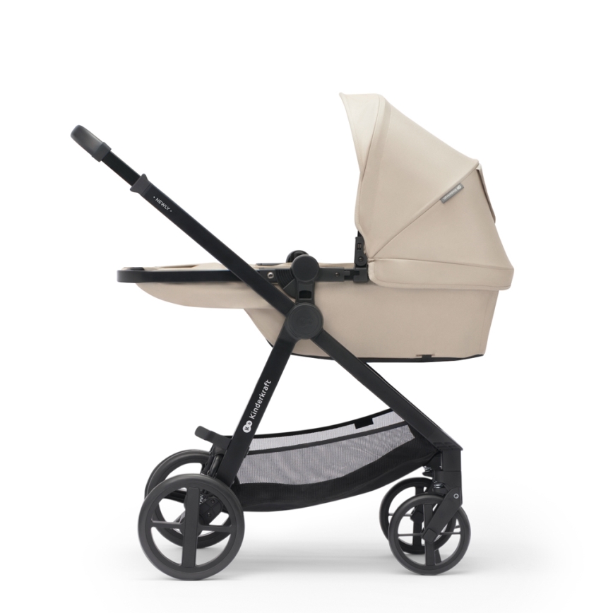 KINDERKRAFT - Комбінована коляска 3в1 NEWLY Sand beige + автокрісло MINK PRO