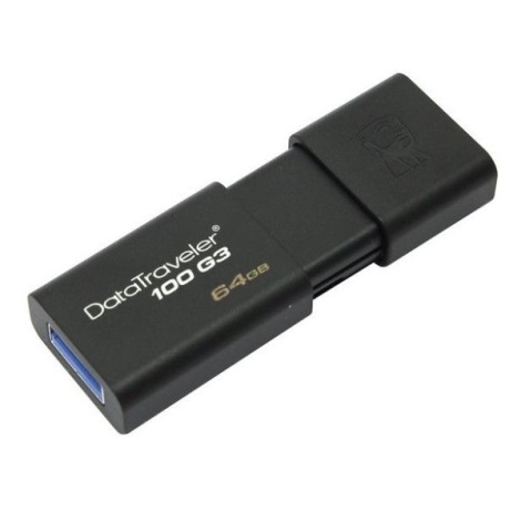 Kingston - Флеш-накопичувач DATATRAVELER 100 G3 USB 3.0 64Гб чорний
