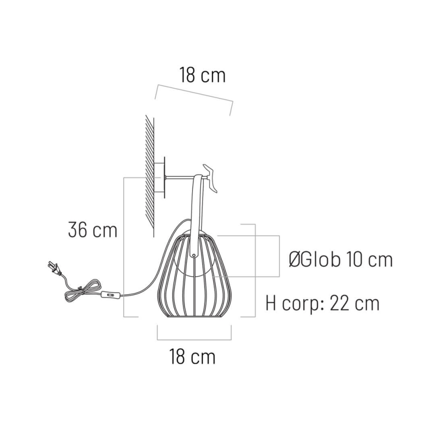 Настенная лампа MEMORY 1xG9/4W/230V белая/коричневая