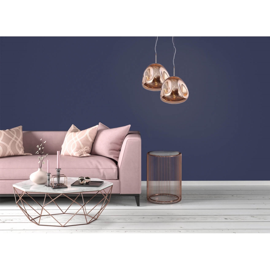 Підвісна люстра VITRO 1xE27/10W/230V діаметр 35 cm rose gold