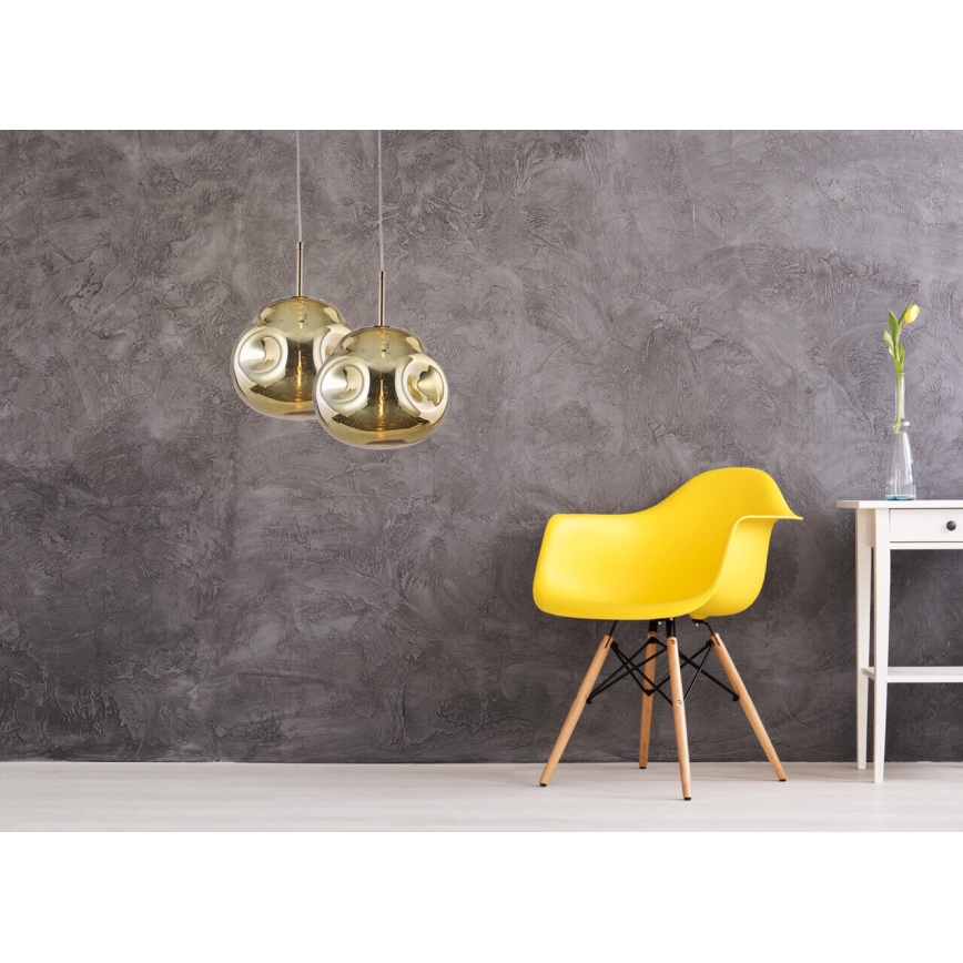 Люстра на тросе VITRO 1xE27/10W/230V ⌀ 35 cm золотая