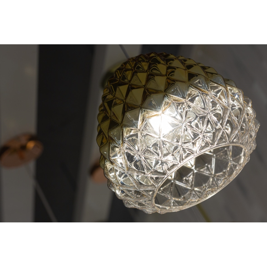 Підвісна люстра DIAMOND 1xE27/11W/230V золотий