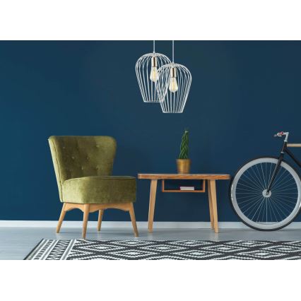 Підвісна люстра BLANCHE 1xE27/11W/230V білий