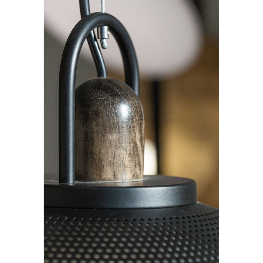 Люстра на тросе GRAVEN 1xE27/11W/230V черная