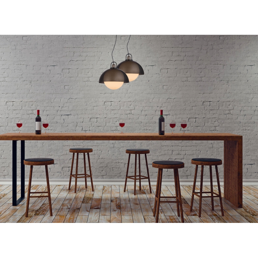 Підвісна люстра GRAVEN 1xE27/11W/230V чорний