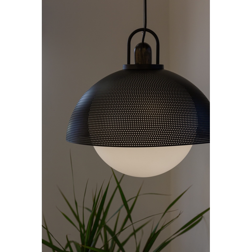 Підвісна люстра GRAVEN 1xE27/11W/230V чорний