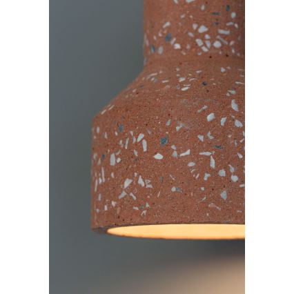 Підвісна люстра RESIN 1xE27/11W/230V рожевий/чорний