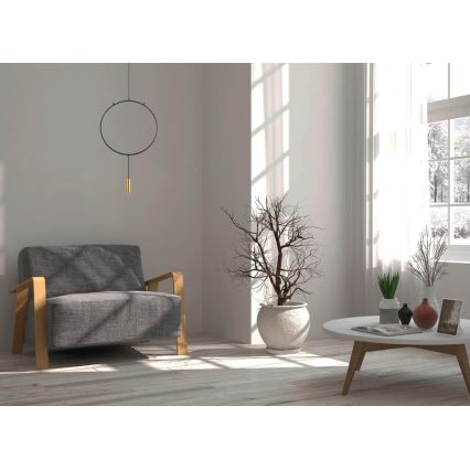 Підвісна люстра ARCADE 1xGU10/5W/230V чорний/золотий