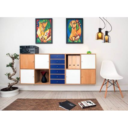 Люстра на тросе FIRE 1xE27/9W/230V коричневая/черная