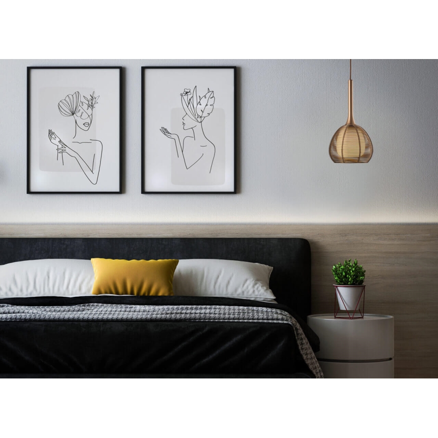 Люстра на тросе NEST 1xE14/6W/230V медная