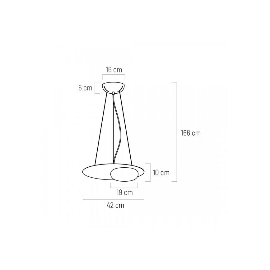Світлодіодна люстра на тросі PETIT LED/12W/230V чорна