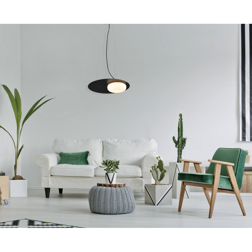 Світлодіодна люстра на тросі PETIT LED/12W/230V чорна
