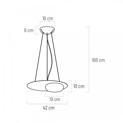 Підвісна люстра PETIT LED/12W/230V чорний