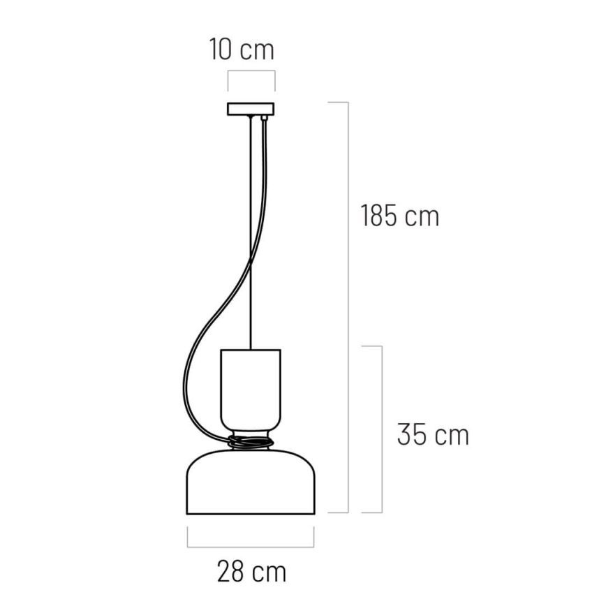 Підвісна люстра ABEL 2xE27/11W/230V діаметр 28 см кремовий