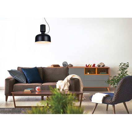 Люстра на тросе ABEL 2xE27/11W/230V ⌀ 28 cm черная