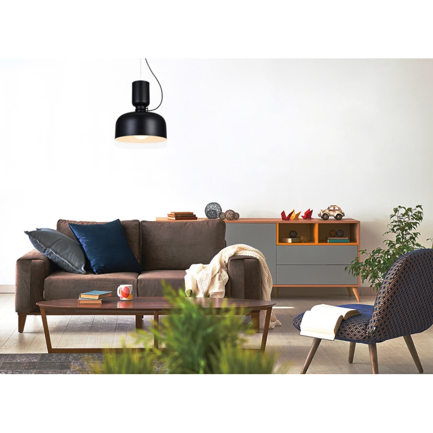 Люстра на тросе ABEL 2xE27/11W/230V ⌀ 28 cm черная