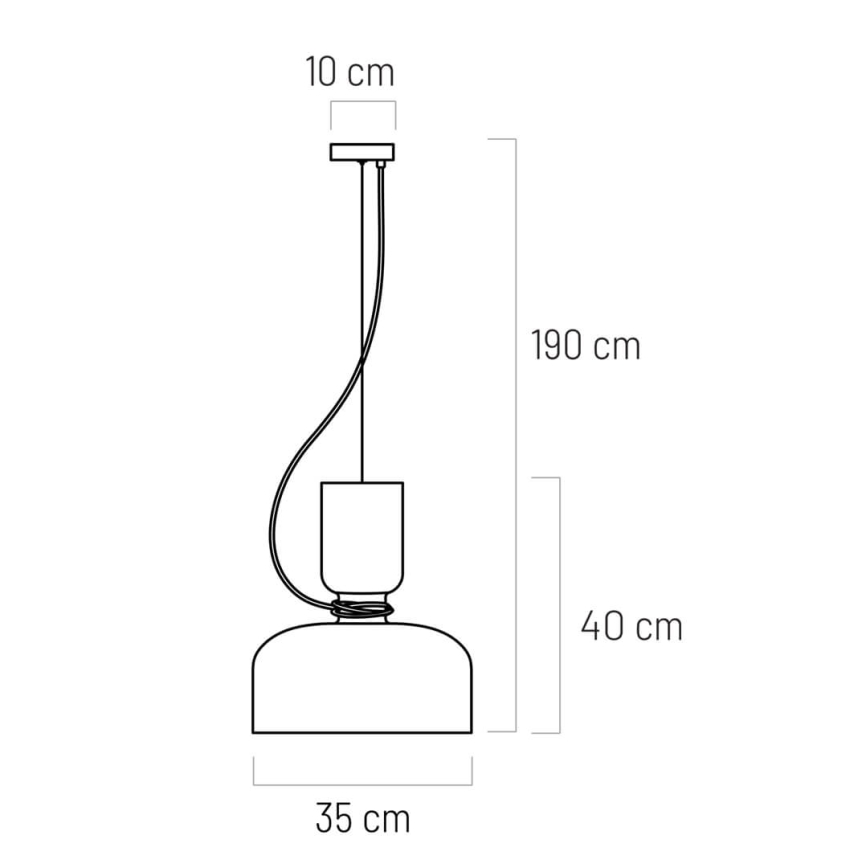 Люстра на тросе ABEL 2xE27/11W/230V ⌀ 28 cm черная