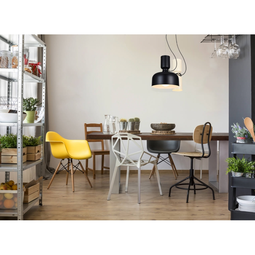 Люстра на тросе ABEL 2xE27/11W/230V ⌀ 13 cm кремовая