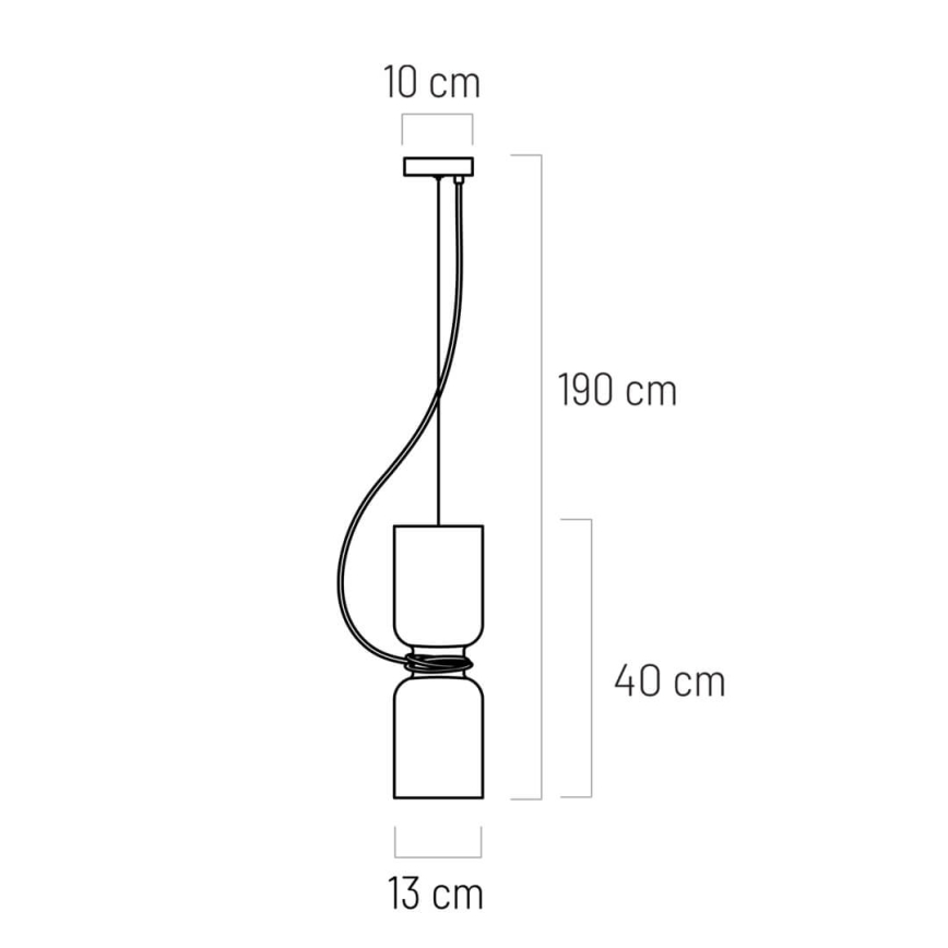 Люстра на тросе ABEL 2xE27/11W/230V ⌀ 13 cm кремовая