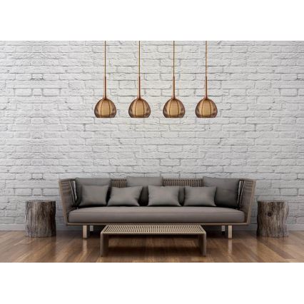 Klausen 114002 - Підвісна люстра NEST 4xE14/6W/230V мідний