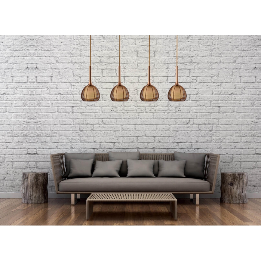 Klausen 114002 - Підвісна люстра NEST 4xE14/6W/230V мідний