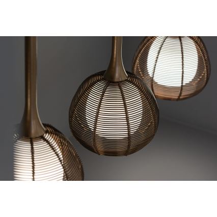 Klausen 114002 - Подвесная люстра NEST 4xE14/6W/230V медь