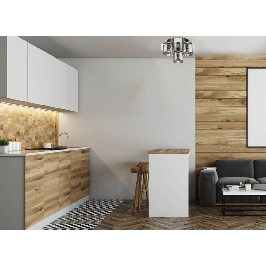 Стельовий світильник EVOLUTION 3xLED/5W/230V блискучий хром