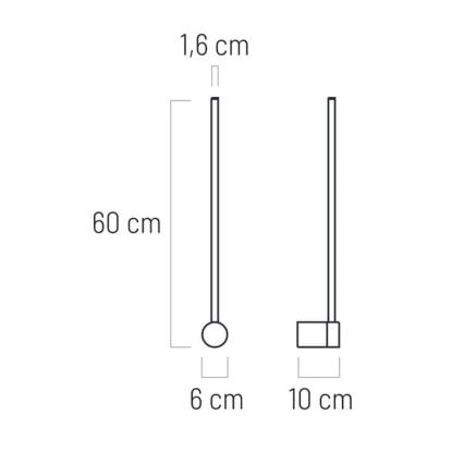 Світлодіодний настінний світильник LED/7W/230V чорний