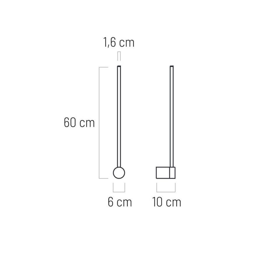Світлодіодний настінний світильник LED/7W/230V чорний