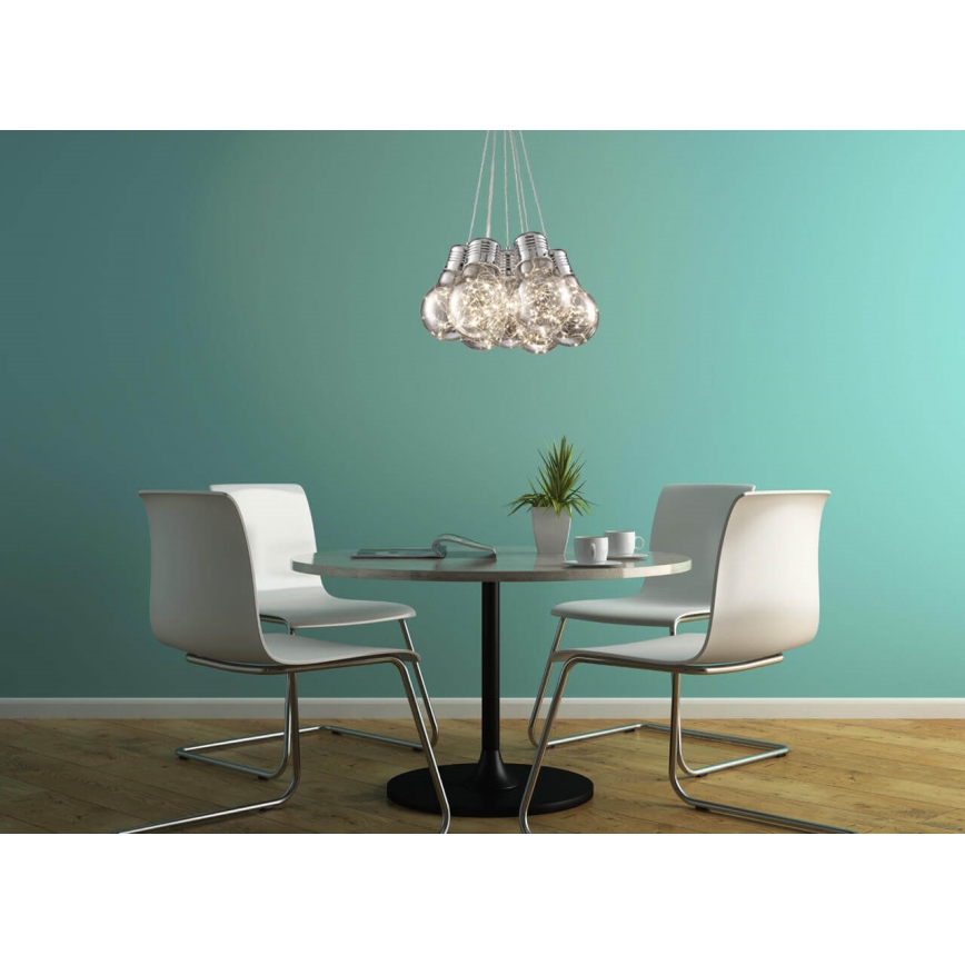 Светодиодная подвесная люстра BULBS LED/30W/230V блестящий хром