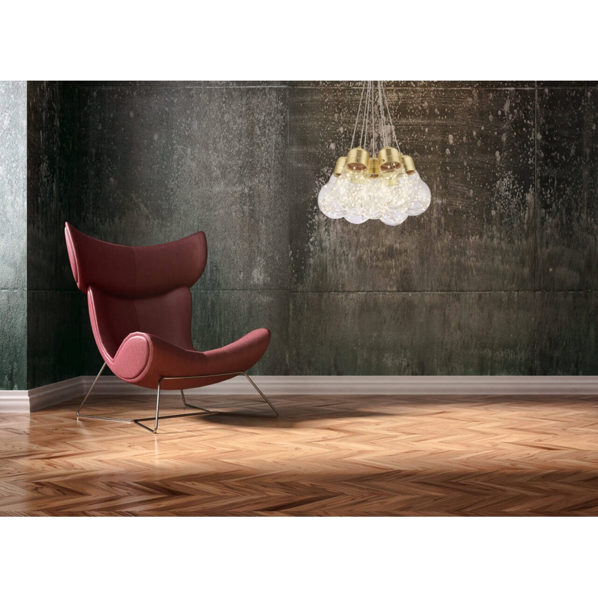 Підвісна світлодіодна люстра BULBS LED/30W/230V бронзовий