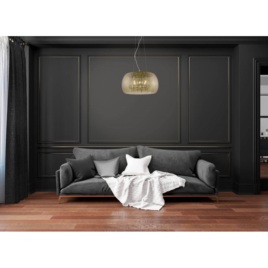 Люстра на тросе ANGELINA 5xG9/3W/230V золотая