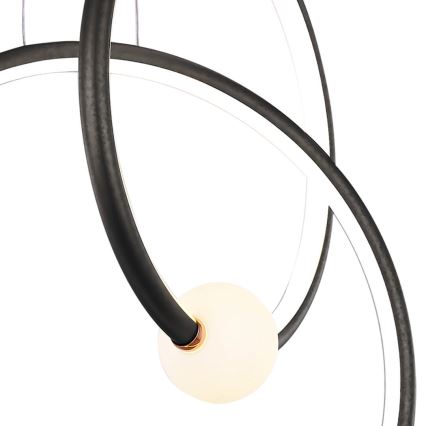 Світлодіодна регульована люстра на тросі LIV LED/50W/230V чорна + дистанційне керування