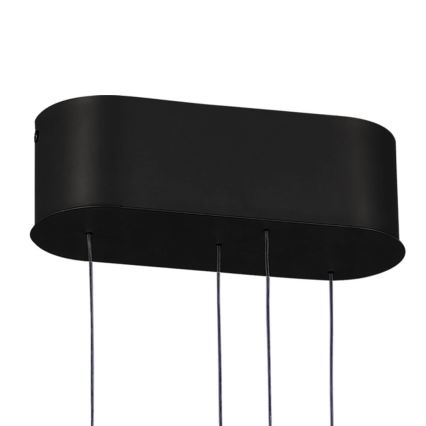 Світлодіодна регульована люстра на тросі LIV LED/50W/230V чорна + дистанційне керування