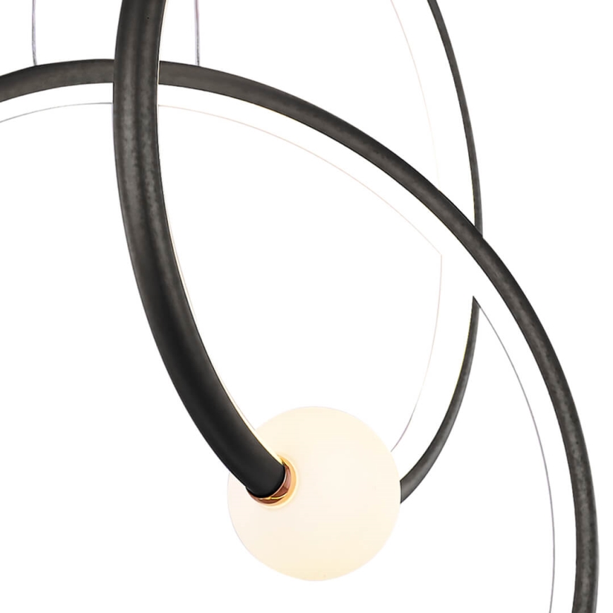 Підвісна люстра з регулюванням яскравості LIV LED/50W/230V чорний+ ДК