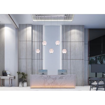 Светодиодная подвесная люстра ESMOND 5xLED/4,8W/230V блестящий хром