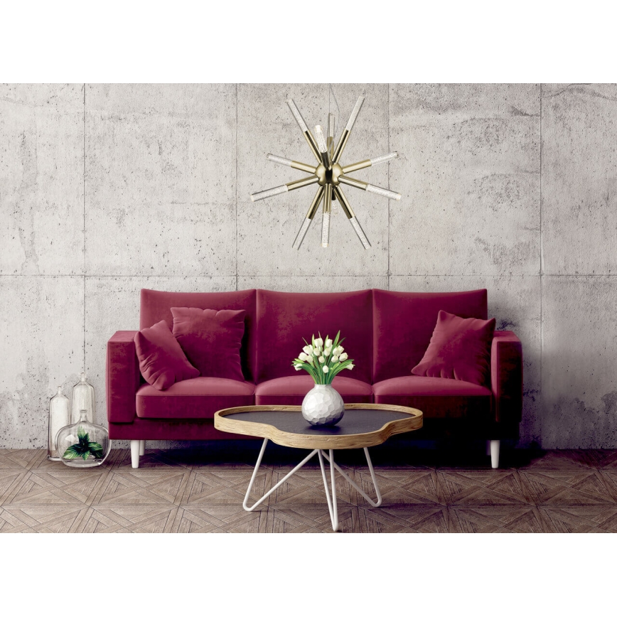 Светодиодная подвесная люстра EIRENE 12xLED/5W/230V золотой