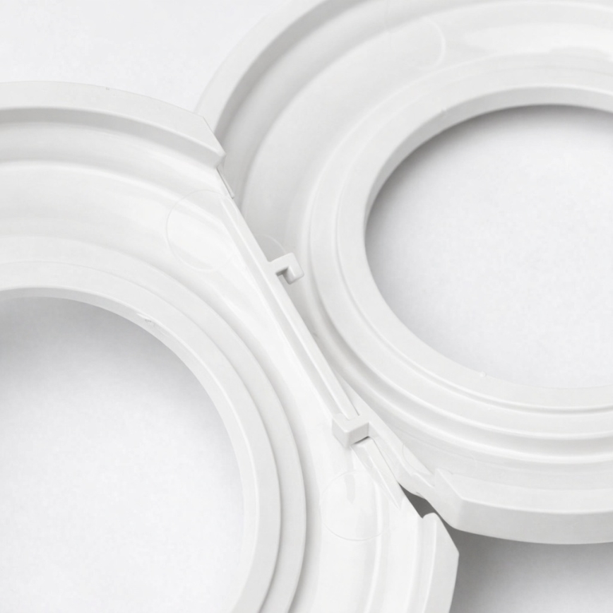 Kliklap - Двійна ретро-розетка для дому з рамкою SCHUKO 230V сніжно-біла