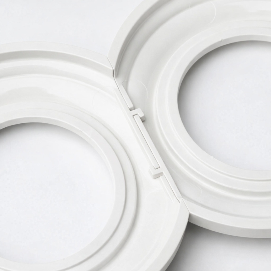 Kliklap - двойная ретро-розетка для дома с рамкой, 230 В, снежно-белая