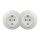 Kliklap - Двойная ретро-розетка для дома в рамке SCHUKO 230V/16A белая