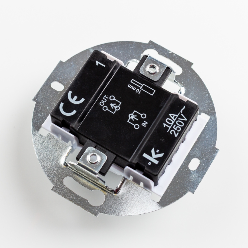 Kliklap - Двойной ретро однополюсный выключатель с рамкой № 1, снежно-белый