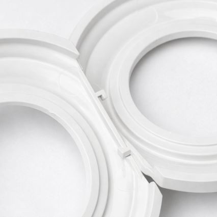 Kliklap - Потрійна ретро побутова розетка з рамкою SCHUKO 230V сніжно-біла