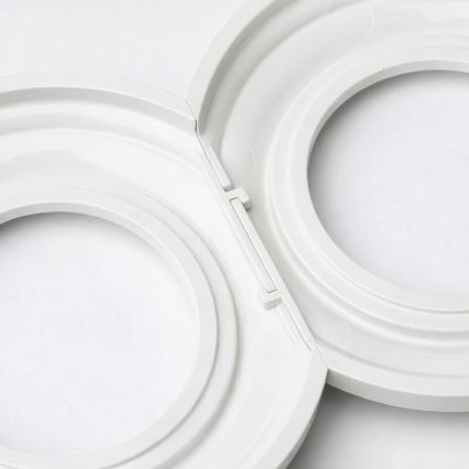 Kliklap - Потрійна ретро побутова розетка з рамкою SCHUKO 230V сніжно-біла