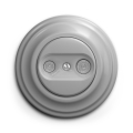 Kliklap - ретро абонентская розетка TV+R (концевая) с рамкой, серая