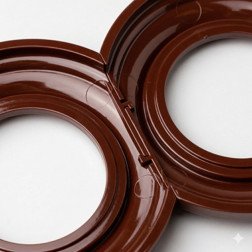 Kliklap - Ретро центральная рамка, коричневая