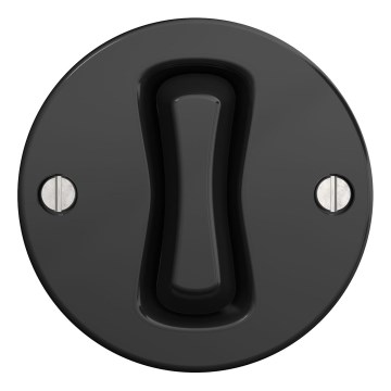 Kliklap - Ретро хрестовий вимикач без рамки № 7 чорний