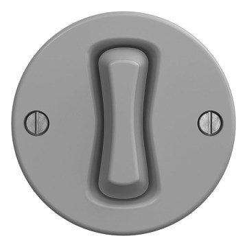 Kliklap - Ретро хрестовий вимикач без рамки № 7 сірий