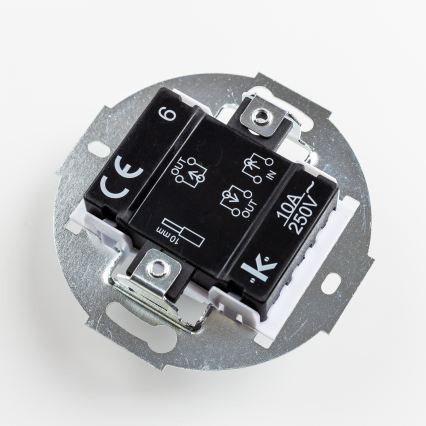 Kliklap - Ретро лестничный выключатель с рамкой № 6, коричневый