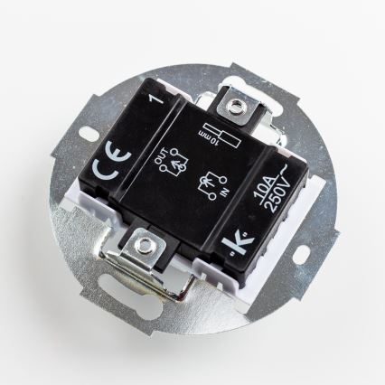 Kliklap - Ретро однополюсний вимикач №1 та розетка SCHUKO 230V у синій рамці